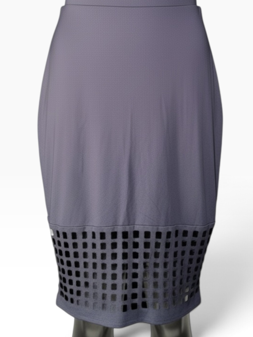 Torrid Black Midi Pencil Skirt with Lattice Hem